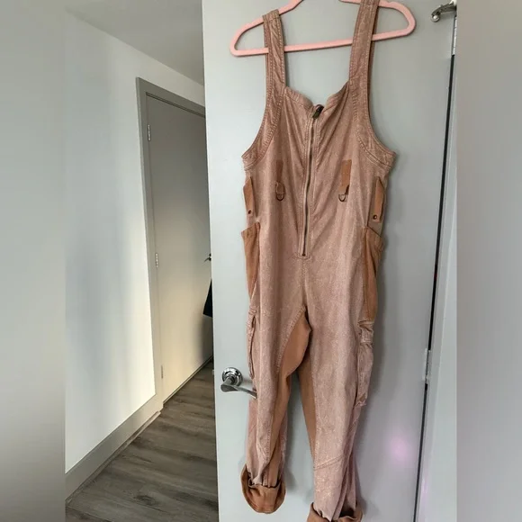 Free people Fast Track Onesie Beige Cream Size Medium - Picture 5 of 6